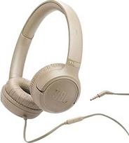 "JBL Tune 530 Comfort-Fit" laidinės ausinės su mikrofonu, "JBL Pure Bass" garsu, EQ nustatymais, sulankstoma konstrukcija ir nesipainiojančiu kabeliu, smėlio spalvos