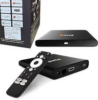 "Leyf 4K Android TV Box" Originali "Google LLC" ir "Netflix", "Disney", "Prime Video" licencija "WiFi", C tipo, HDMI 2.1, USB 3.0, Ethernet, "MicroSD/Smart Tv", "Chromecast", "YouTube
