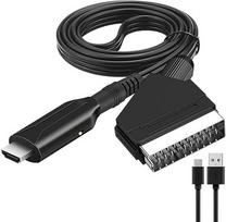 "Maple Plentiful All-in-One" SCART į HDMI kabelio adapteris SCART į HDMI SCART į 1080P 720P HDMI garso ir vaizdo adapteris SCART HDMI adapteris HDTV STB VHS Xbox PS3 Sky DVD Blu-ray ir kt.