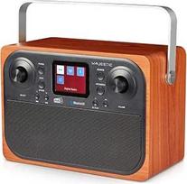 "Majestic RT 197" DAB DAB/DAB+/FM radijas, "Bluetooth", LC ekranas, AUX-IN, ausinių išvestis, žadintuvas, 2 žadintuvai, 3 skambėjimo signalai