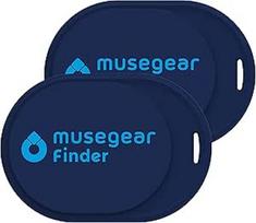 "Musegear Key Finder Mini" su "Bluetooth" programėle, garsus raktų ieškiklis mobiliajam telefonui, tamsiai mėlynas, 2 vnt., skirtas "iOS" ir "Android", raktų paieška