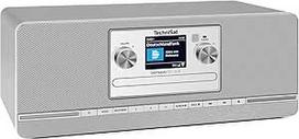 "TechniSat DIGITRADIO 372 CD IR" - stereofoninis internetinis radijas su DAB+, FM, CD grotuvu, WLAN, "Bluetooth", spalvotu ekranu, USB, AUX, ausinių lizdu, žadintuvu, 10 W, programėlės valdymu ir nuotolinio valdymo pulteliu - sidabrinės spalvos