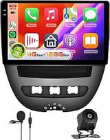 4+128G Carplay ekranas Toyota Aygo/Peugeot 107/Citroen C1 2005-2014 Android automobiliniam radijui su navigacija, 10 colių vidinis jutiklinis ekranas su Android Car/WiFi/GPS/RDS/FM/BT5.0/USB/Reversing Camera Toyota