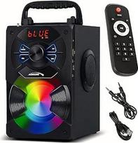 Audiocore AC730 Nešiojamasis "Bluetooth" belaidis garsiakalbis 11 W išvesties galia/Radijas/SD/MMC/Aux-In/USB/Lighting/Remote Control/Microphone Port/Carry Handle/Phone Holder