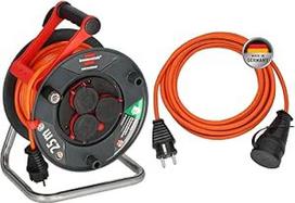 Brennenstuhl Garant V2 IP44 kabelio ritė 25 m lauke ir BREMAXX® ilgintuvas