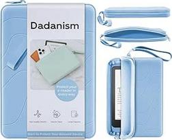Dadanism 6-7 colių silikoninis apsauginis dėklas 7 colių "Kindle Paperwhite" ir "Kindle Colorsoft Signature Edition", 6 colių "K-indle/K-indle Oasis/E-Reader", Bondi Blue