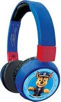 Lexibook - "Paw Patrol" HPBT010PA 2-in-1 "Bluetooth" ausinės vaikams - stereofoninės belaidės laidinės, saugios berniukams ir mergaitėms, sulankstomos, reguliuojamos, mėlynos/raudonos/mėlynos spalvos