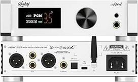 SABAJ A20d 2023 versija, AK4499EX lustinis garso dekoderio ausinių stiprintuvas, "Bluetooth" MQA didelės raiškos DAC, "Bluetooth 5.0", USB, optiniai ir koaksialiniai įėjimai, palaiko DSD512 ir 32 bitų/768 kHz