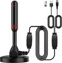 Skaitmeninės televizijos antena 4K 1080P Vidinė HDTV antena su magnetiniu pagrindu 16,4 pėdos namams ir kelionėms