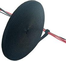 TUKA TKB5014 Velcro kabelių raiščiai 25 m x 20 mm, laisvai pjaustomi pagal dydį, tvirti, nuimami, daugkartinio naudojimo, kabelių raiščiai, velcro juostos kabelių tvarkyklė, velcro ritinėlis, skirtas tvarkymui, kabelių tvarkymui, tvirtinimui, juodos spalv