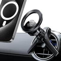 YOSH Mobiliojo telefono laikiklis automobilyje MagSafe laikiklis automobilyje Apvalus ventiliacijos magnetinis mobiliojo telefono laikiklis automobilyje, suderinamas su Mercedes-Benz C300 A/B/V klasės/GLC, Mercedes priedai iPhone Android