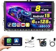 [8Core 6G + 128G] "Inefala Android 15" automobilinis radijas "VW Golf Passat Tiguan Polo Caddy Touran Seat" su belaidžiu "CarPlay" "Android" automobiliu, 9 colių radijo automobilis su GPS WiFi DSP BT RDS / FM SWC Mic atbulinės eigos kamera
