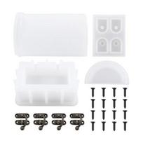 1 Set Treasure Chest Silicone Molds Resin Casting Molds Dice Box Molds Hasp Locks Screws Included for Epoxy Resin DIY Craft balta