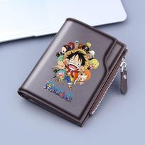 Anime piniginės monetų piniginė Animacinis filmas Luffy Roronoa Zoro modelio kortelių turėtojai berniukų dovanos 12.2*9.5cm