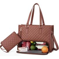 New 2-in-1 Handbag Lunch Bag Combo Bag Tote Bag Women's Insulated Lunch Box Women's Crossbody Computer Bag One Size