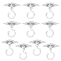 Self Adhesive Hooks 10pcs/set 360° Rotatable  Bedroom Office Storage Hooks balta