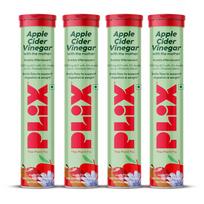 The Plant Fix Plix Probiotics+ Apple Cider Vinegar Effervescent Tablets 15 Caps Pack of 4 For Gut Health