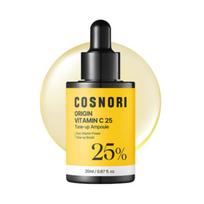 COSNORI Origin Vitaminas C 25 Toną pakeliantis ampulė 20ml Itin stiprus skaistinantis ir intensyvus pigmentinių dėmių korektorius