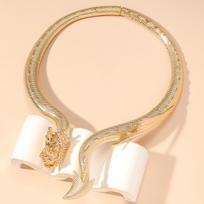 Snake Dragon Collar Choker Kaklo papuošalas moterims Vintažinių vakarėlių papuošalų aksesuaras