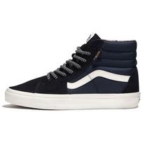 Vans Sk8 Hi Fashion Versatile Low-Top High-Top Skate Shoes Unisex Sneakers Blue Black VN000CMXLKZ 37