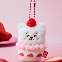 BT21 Braškių pyrago pliušinis raktų pakabukas RJ