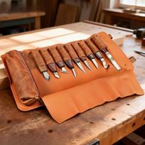 Wood Carving Tool Organizer Storage Bag Multifunctional Roll Holder Craft Carrier for Pliers white