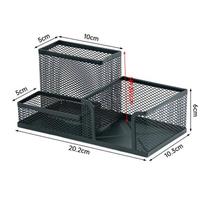 Creative Iron Large-capacity Pen Container Office Desktop Multifunctional Organizer Student Desktop Metal Storage Pen Container