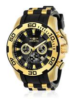 Invicta 22340 Kvarcinis laisvalaikio laikrodis su nerūdijančio plieno ir silikono juoda  Pro Diver  apdaila vyrams juoda