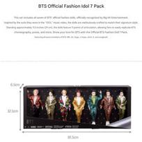 Oficiali BTS mados lėlių pakuotė, 7 vnt., Mattel BTS Goods Idol lėlių dovanų pakavimo produktas