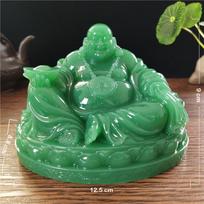 Kinų Feng Shui Besišypsantis Budos Statulėlė Dirbtinio Nefrito Akmens Ornamentai Didelė Maitrėjos Budos Skulptūra Figūrėlės Namų Puošyba žalia