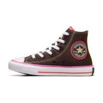 Willy Wonka x Converse Chuck Taylor All Star High PS Chocolate Drip Kids Sneakers Brown Velvet-Brown Multi A08155C 35