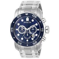 Invicta Pro Diver Quartz 48mm Silver Stainless Steel Blue 0070 Men's Watch mėlyna