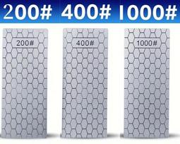 3 vnt. deimantinio peilio galandimo akmuo - 200/400/1000# smulkaus peilio galąstuvas su itin plonu korio paviršiaus šlifavimo akmenų pjaustytuvu S