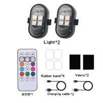 RGB Belaidės LED Nuotolinio Valdymo Blyksninės Šviesos Automobilio Dekoras Atmosferos Šviesa Įspėjamieji Žibintai RGB LED Lėktuvo Blyksninės Šviesos Automobilio Motociklo LED Žibintai