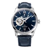 Orient Star Automatic Made in with Open Navy RK-AT0006L Men's Watch, Semi-Skeleton, Mechanical, Japan, 2-Year Manufacturer's Warranty, Heart,