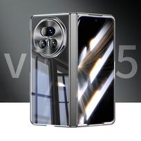 „Honor Magic V5“ telefono dėklas, prabangus galvanizavimas, skaidrus ir atsparus dėmėms, itin plonas ir nematomas apsauginis dėklas – oranžinis juoda