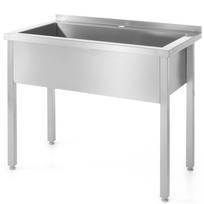 Stalas su vieno baseino gastronominis suvirintas nerūdijančio plieno 60x60x85 cm - Hendi 813294