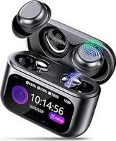 "Bluetooth" ausinės, "Bluetooth 5.4" miego ausinės "In-Ear" su jutikliniu ekranu, 48 valandų trukmės mini ausinės su "HiFi" garsu / 5 ekvalaizerio režimais / ENC triukšmo slopinimu, belaidės ausinės šoniniams miegaliams