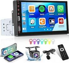 "Bluetooth" automobilinis radijas 1 DIN, suderinamas su "Carplay Android" automobiliu, 7 colių jutiklinis ekranas Stereo automobilis palaiko "Bluetooth" laisvų rankų skambutį / veidrodinį ryšį / FM radiją / USB / AUX / Q su atbulinės eigos kamera