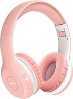 "EarFun" vaikų "Bluetooth" ausinės, 85/94 dB garsumo reguliavimas, "HiFi" garsas, HD mikrofonas, 40 valandų baterija, sulankstomos, reguliuojamos, belaidės "Bluetooth" ausinės vaikams, skirtos mokyklai / kelionei, rožinės spalvos