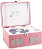 "Lisciani Barbie" retro dizaino CD grotuvas - nešiojamas su dirbtinės odos dėklu - integruotas garsiakalbis - USB ir "Bluetooth" jungtis - senovinis stilius - idealiai tinka vaikams ir Barbie gerbėjams