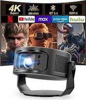 "Magcubic" mini projektorius 4K, 360°+35° sulankstomas dalomasis projektorius, 260 ANSI "Wi-Fi 6" ir "Bluetooth 5.4", automatinis lizdinės plokštumos koregavimas ir rankinis fokusavimas, skirtas namų kinui