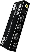 "PremiumCord" HDMI garso ekstraktorius HDR10, išvesties stereofoninis lizdas, SPDIF, "Cinch", HDMI, UHD 8K 4320p 60Hz, 4K 2160p 120Hz, Full HD 1080p, 40Gbps, VRR, DTS, "Dolby Atmos", metalinis korpusas, juoda spalva