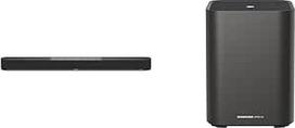 "Sennheiser AMBEO Soundbar Plus" televizoriui ir muzikai - ES kištukas + "AMBEO Sub" televizoriui ir muzikai - ES kištukas - Gilūs, skvarbūs bosai iki 27 Hz - 8 colių žemų dažnių garsiakalbis su 350 W D klasės stiprintuvu