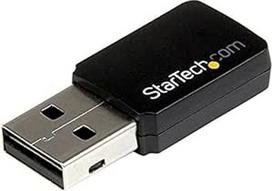 "Startech AC600" USB 2.0 mini dviejų dažnių belaidžio kintamosios srovės tinklo adapteris