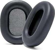 "WC Wicked Cushions" itin storos ausų pagalvėlės "Sony WH-1000XM5" - minkštos PU odos pagalvėlės, prabangios triukšmą izoliuojančios atminties putos, itin storos | Juoda