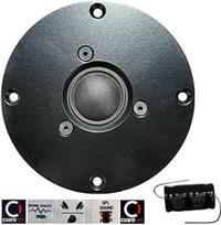 1 aukštų dažnių garsiakalbis CIARE HT263 Dome Driver Black 100 Watt RMS 200 Watt Max 11,00 cm 110 mm Impedancija 8 Ohm Jautrumas 91 dB, skirtas namams + kondensatorius, 1 pakuotė