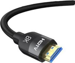 8K HDMI kabelis 2.1, (7680 x 4320P, 8K/60Hz, 4K/120Hz, 2K/144Hz, 1080P/240Hz), HDTV sąsaja, didelės spartos 48Gbp HD kabelis, suderinamas su TV/PS/kompiuteriu/projektoriumi/video/žaidimais, juodas (5 metrai)