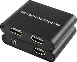 8K HDMI 2.1 1x2 skirstytuvas (juodas 8K 1 in 2 Out)