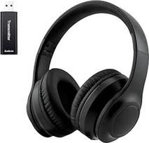 Belaidės TV ausinės senjorams su ANC, "Bluetooth 5.3" ir "3-in-1" siųstuvas (USB/RCA/AUX), skirtas televizoriui be "Bluetooth", 35 valandų žaidimo trukmė, 220 g, lengvos ir sulankstomos, dovanos vyresnio amžiaus tėvams